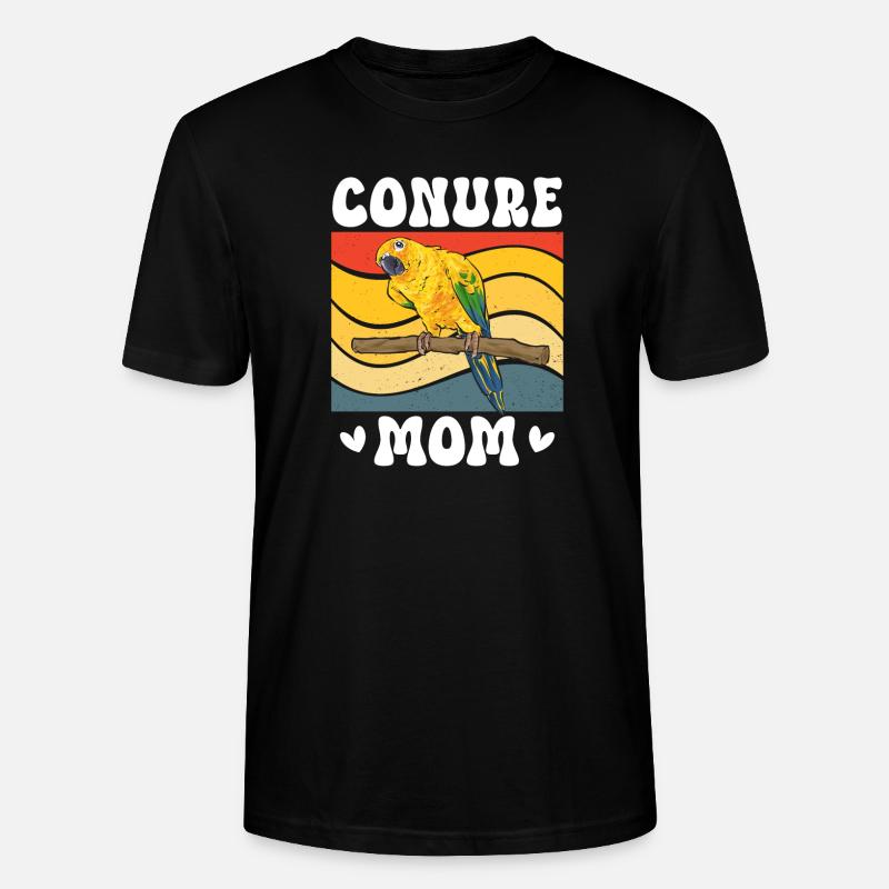 Perruche Perroquet Perruche Oiseau - T-shirt bio CRAFTER Stanley Stella Unisexe - noir