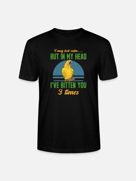 Parakeet Parrot Parakeet Bird - Stanley/Stella CRAFTER Unisex Organic T-Shirt - black