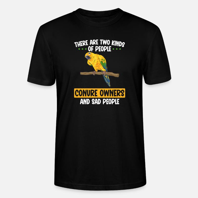 Perruche Perroquet Perruche Oiseau - T-shirt bio CRAFTER Stanley Stella Unisexe - noir