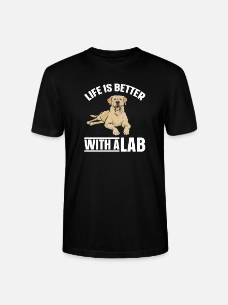 Yellow Labrador Retriever - Stanley/Stella CRAFTER Unisex Organic T-Shirt - black