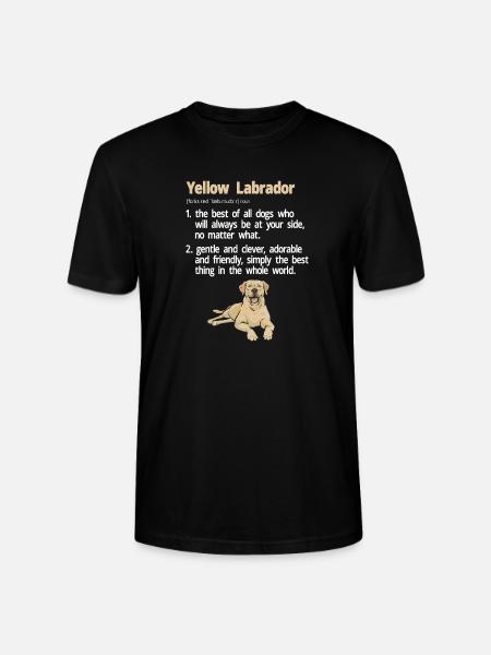 Yellow Labrador Retriever - Stanley/Stella CRAFTER Unisex Organic T-Shirt - black