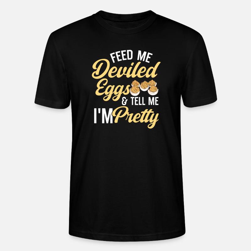 Stuffed Eggs Deviled Eggs - Stanley/Stella CRAFTER Unisex Organic T-Shirt - black