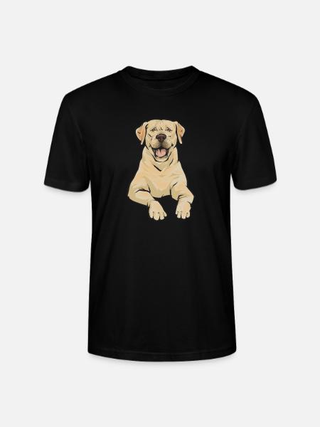Yellow Labrador Retriever - Stanley/Stella CRAFTER Unisex Organic T-Shirt - black