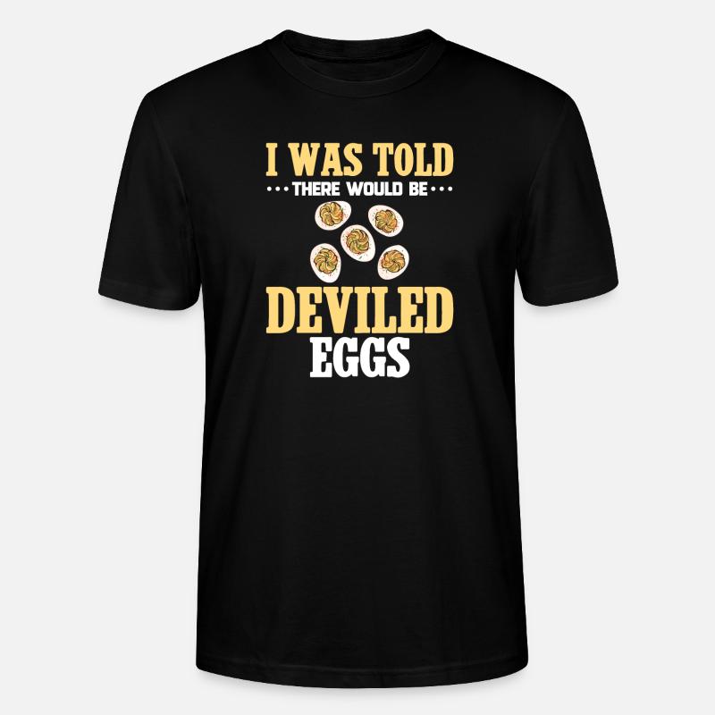 Stuffed Eggs Deviled Eggs - Stanley/Stella CRAFTER Unisex Organic T-Shirt - black