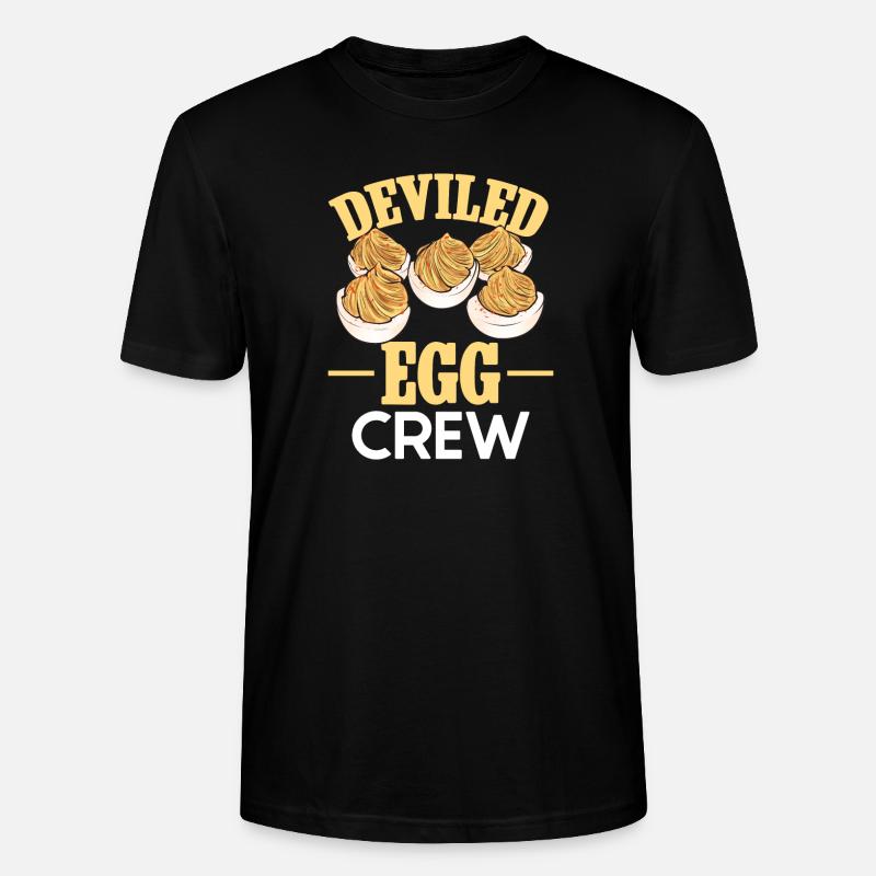 Stuffed Eggs Deviled Eggs - Stanley/Stella CRAFTER Unisex Organic T-Shirt - black