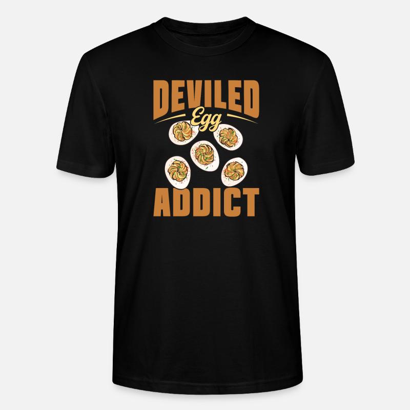 Stuffed Eggs Deviled Eggs - Stanley/Stella CRAFTER Unisex Organic T-Shirt - black