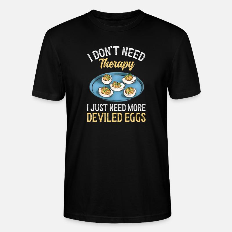 Stuffed Eggs Deviled Eggs - Stanley/Stella CRAFTER Unisex Organic T-Shirt - black