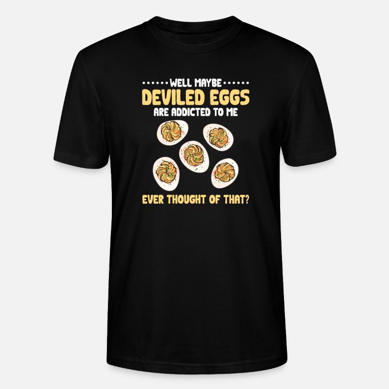 Gefüllte Eier Deviled Eggs - Stanley/Stella Unisex Bio-T-Shirt CRAFTER - Schwarz