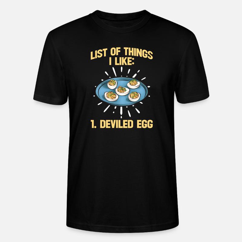 Stuffed Eggs Deviled Eggs - Stanley/Stella CRAFTER Unisex Organic T-Shirt - black