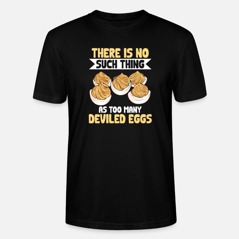 Stuffed Eggs Deviled Eggs - Stanley/Stella CRAFTER Unisex Organic T-Shirt - black