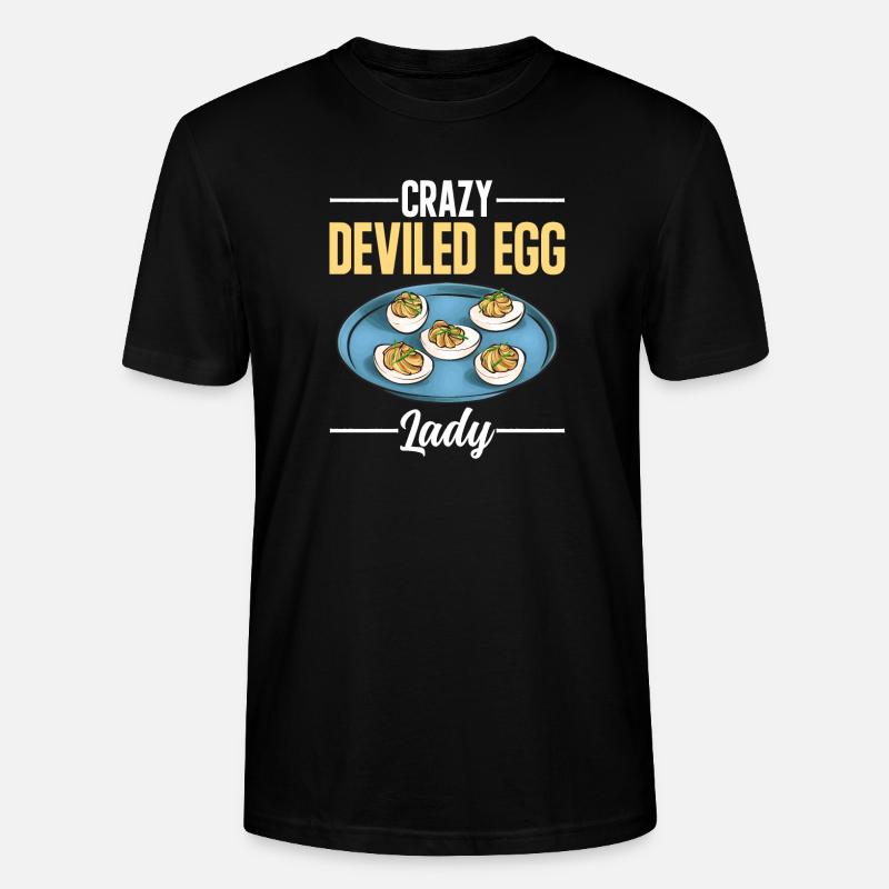 Gefüllte Eier Deviled Eggs - Stanley/Stella Unisex Bio-T-Shirt CRAFTER - Schwarz