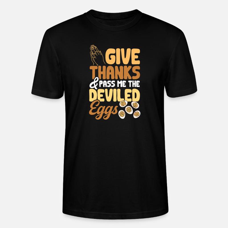 Stuffed Eggs Deviled Eggs - Stanley/Stella CRAFTER Unisex Organic T-Shirt - black