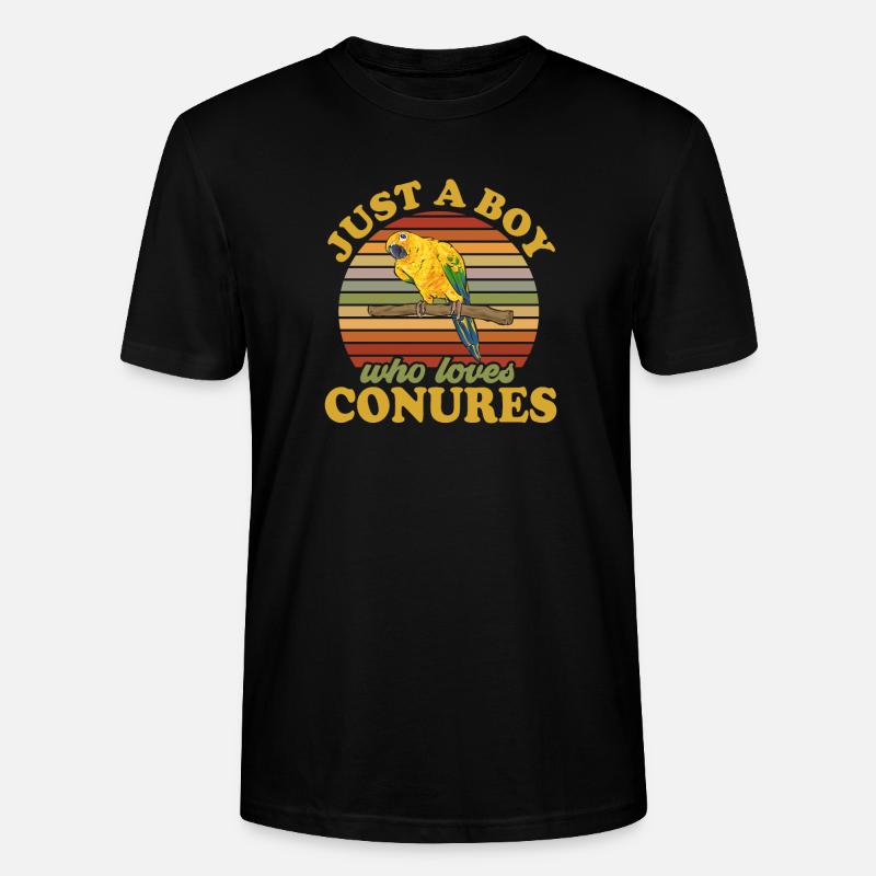 Perruche, Perroquet, Perruche, Oiseau - T-shirt bio CRAFTER Stanley Stella Unisexe - noir