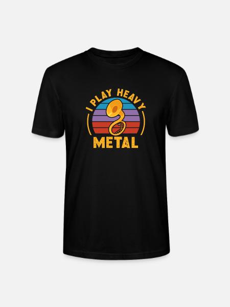 I Play Heavy Metal Brass Musician Sousaphone - Stanley/Stella CRAFTER Unisex Organic T-Shirt - black