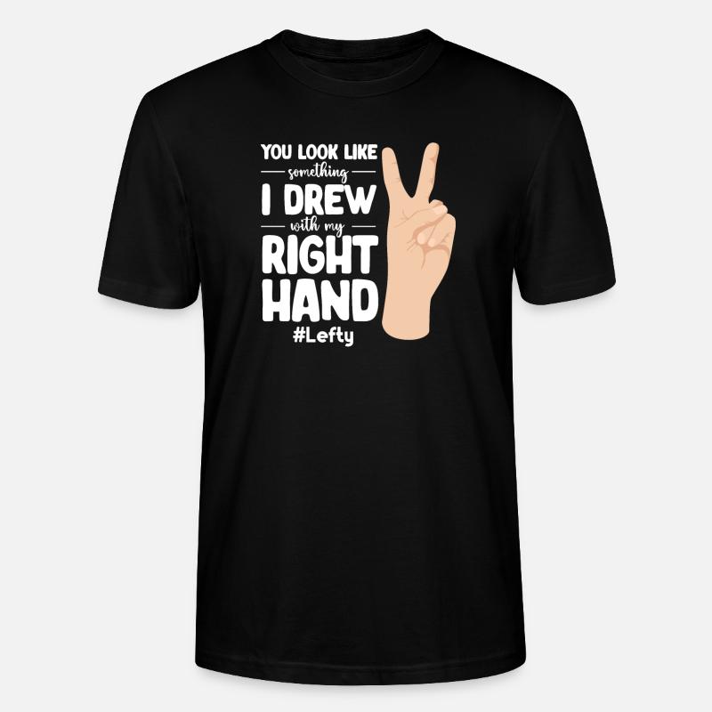 Linkshänder - Stanley/Stella Unisex Bio-T-Shirt CRAFTER - Schwarz