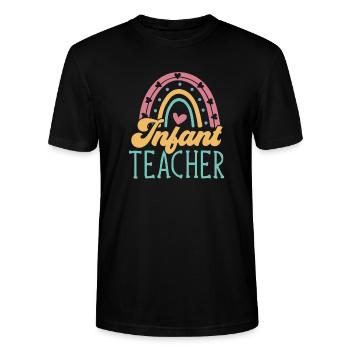 Kindergärtnerin Kindertagesstätte Erzieherin - Stanley/Stella Unisex Bio-T-Shirt CRAFTER - Schwarz - Vorne - Alina (178cm) & Michal (187cm)
