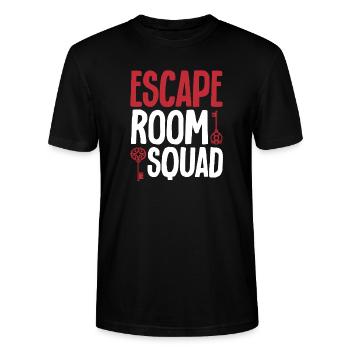 Escape Room - Stanley/Stella Unisex Bio-T-Shirt CRAFTER - Schwarz - Vorne - Alina (178cm) & Michal (187cm)