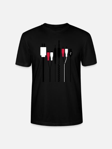 Audio et connecteurs d'alimentation - T-shirt bio CRAFTER Stanley Stella Unisexe - noir