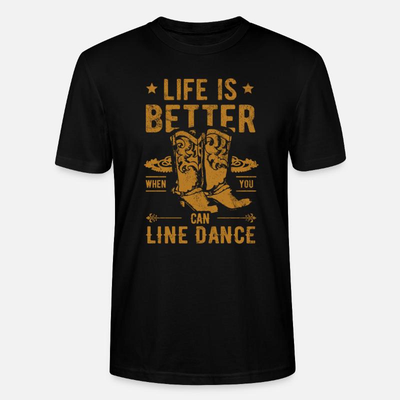 Line Dance - Stanley/Stella Unisex Bio-T-Shirt CRAFTER - Schwarz