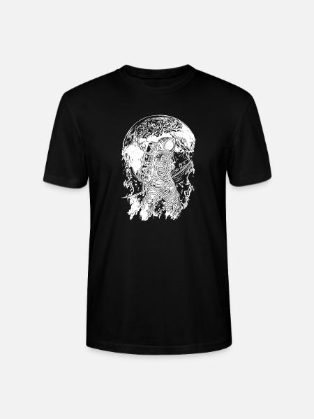 Astronaut in the moonlight - Stanley/Stella CRAFTER Unisex Organic T-Shirt - black