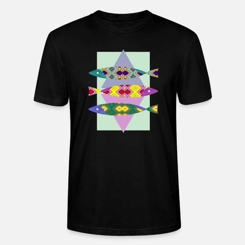 Fisch - Stanley/Stella Unisex Bio-T-Shirt CRAFTER - Schwarz