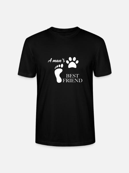 The man's best friend - Stanley/Stella CRAFTER Unisex Organic T-Shirt - black