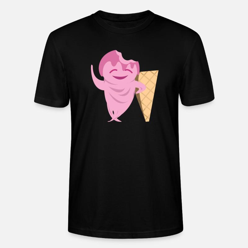 Lustige Eiscreme - Stanley/Stella Unisex Bio-T-Shirt CRAFTER - Schwarz