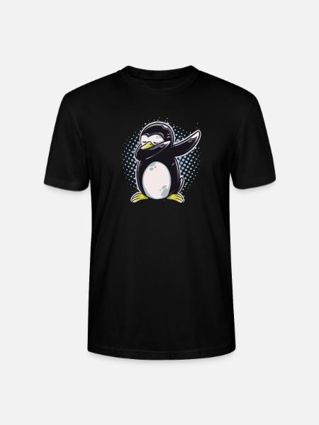 Pinguin Dabbing dab Tanz Geschenk Geburtstag - Stanley/Stella Unisex Bio-T-Shirt CRAFTER - Schwarz