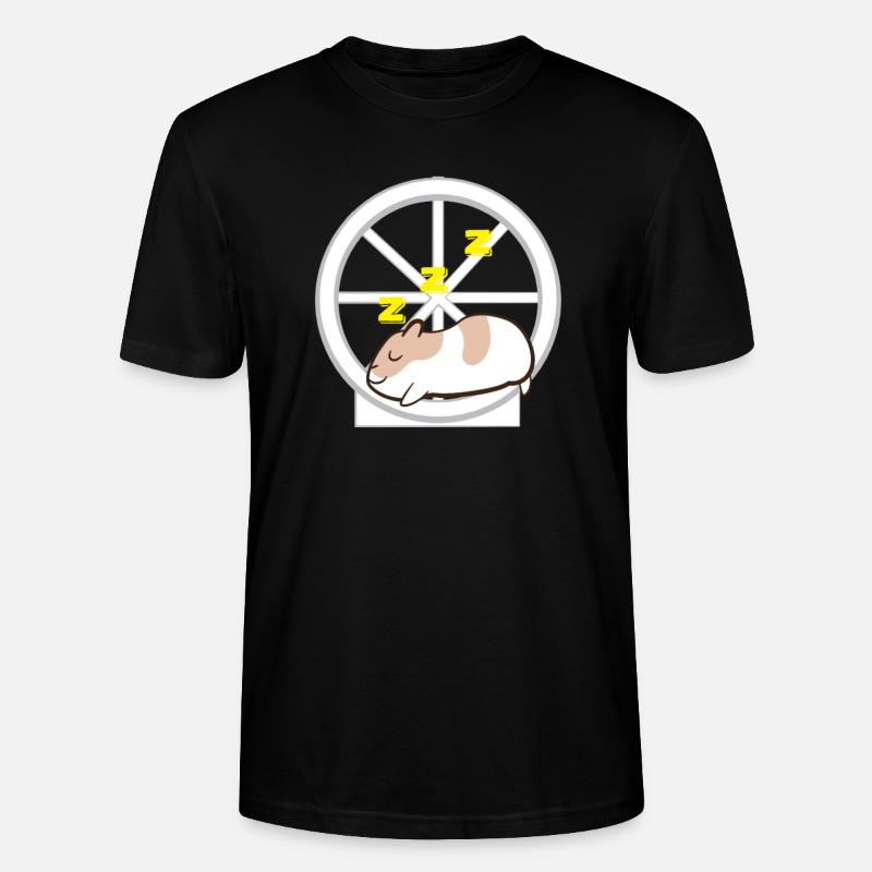 Hamster - Hamsterhalter - Hamsterrad - Lazy - T-shirt bio CRAFTER Stanley Stella Unisexe - noir
