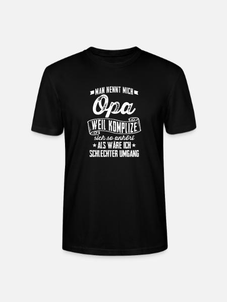 Opa = Komplize? - Geschenk - Stanley/Stella Unisex Bio-T-Shirt CRAFTER - Schwarz
