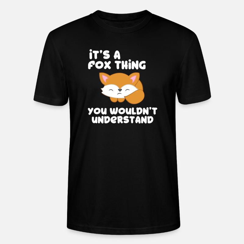Fox - vixen - Fox lovers - gift - Stanley/Stella CRAFTER Unisex Organic T-Shirt - black