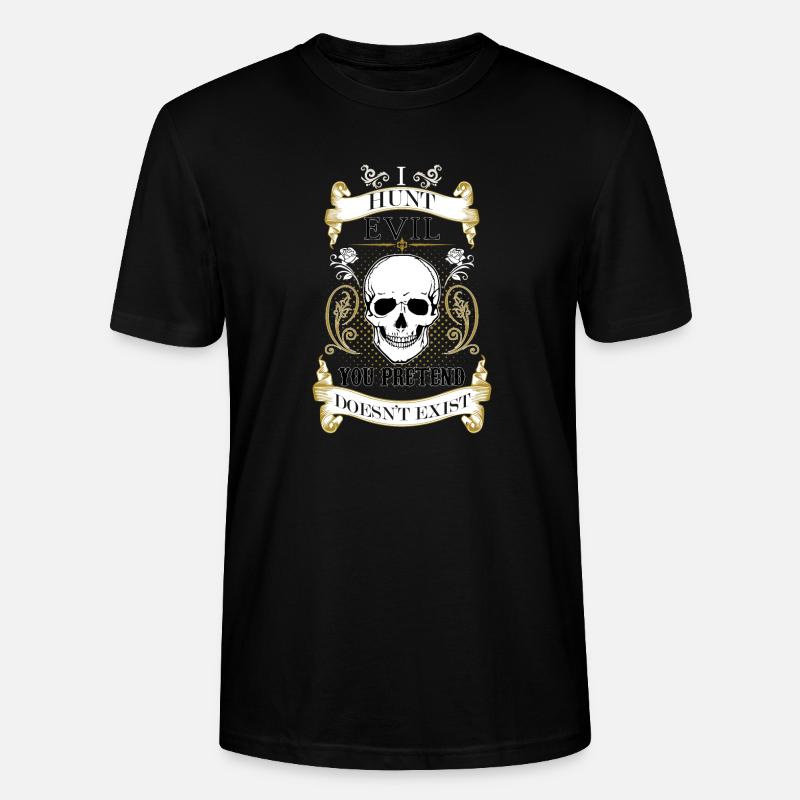 I hunt evil - Stanley/Stella Unisex Bio-T-Shirt CRAFTER - Schwarz