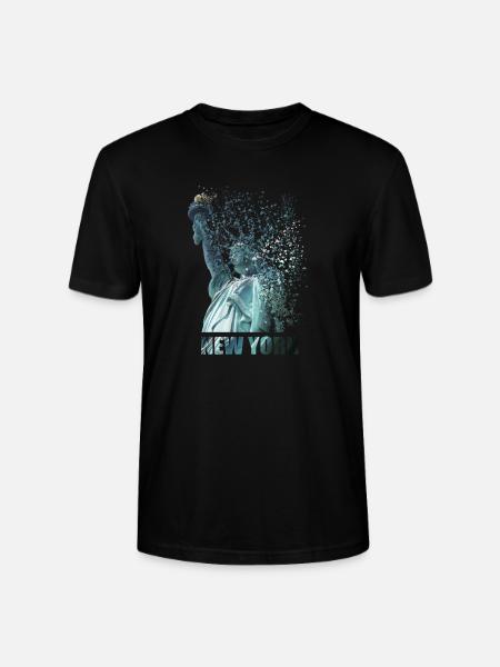 statue of Liberty - Stanley/Stella CRAFTER Unisex Organic T-Shirt - black
