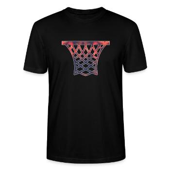 Basketball / basketball hoop - Stanley/Stella CRAFTER Unisex Organic T-Shirt - black - Front - Alina (178cm) & Michal (187cm)
