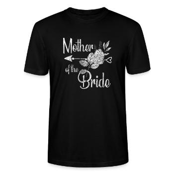 Mère de la mariée cadeau mère de la mariée - T-shirt bio CRAFTER Stanley Stella Unisexe - noir - Devant - Alina (178cm) & Michal (187cm)