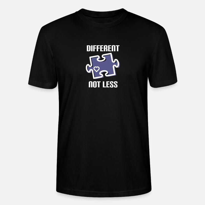 DIFFERENT - NOT LESS! AUTISMUS - Stanley/Stella Unisex Bio-T-Shirt CRAFTER - Schwarz