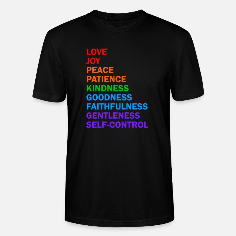 Fruits de l'Esprit - Chemise chrétienne - T-shirt bio CRAFTER Stanley Stella Unisexe - noir