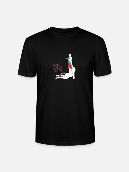 Einhorn macht Yoga - Stanley/Stella Unisex Bio-T-Shirt CRAFTER - Schwarz