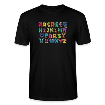 Écolier monstre drôle écolier écolier - T-shirt bio CRAFTER Stanley Stella Unisexe - noir - Devant - Alina (178cm) & Michal (187cm)