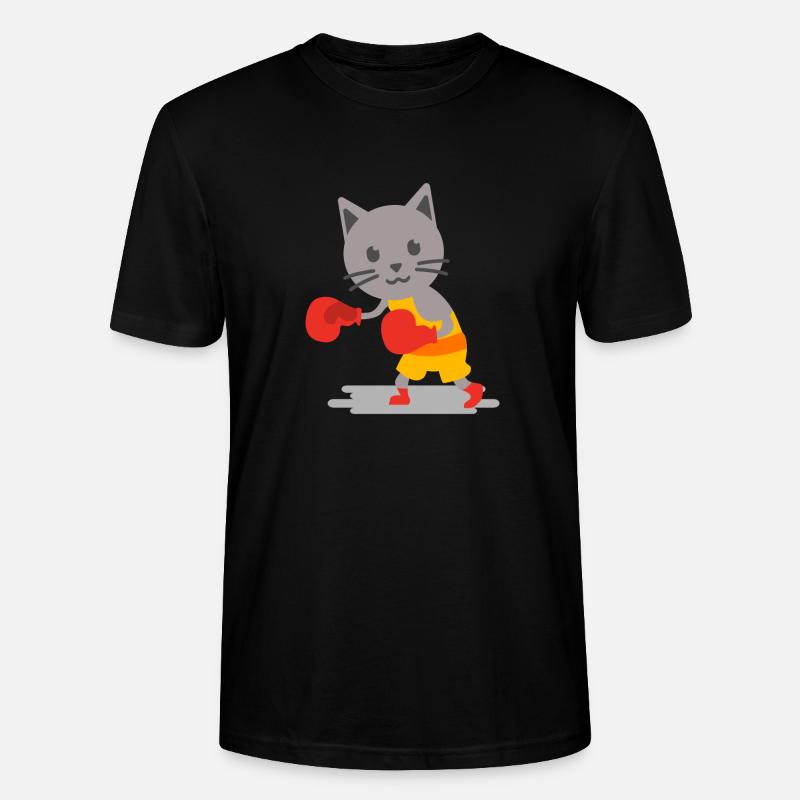 Chat de boxe - T-shirt bio CRAFTER Stanley Stella Unisexe - noir