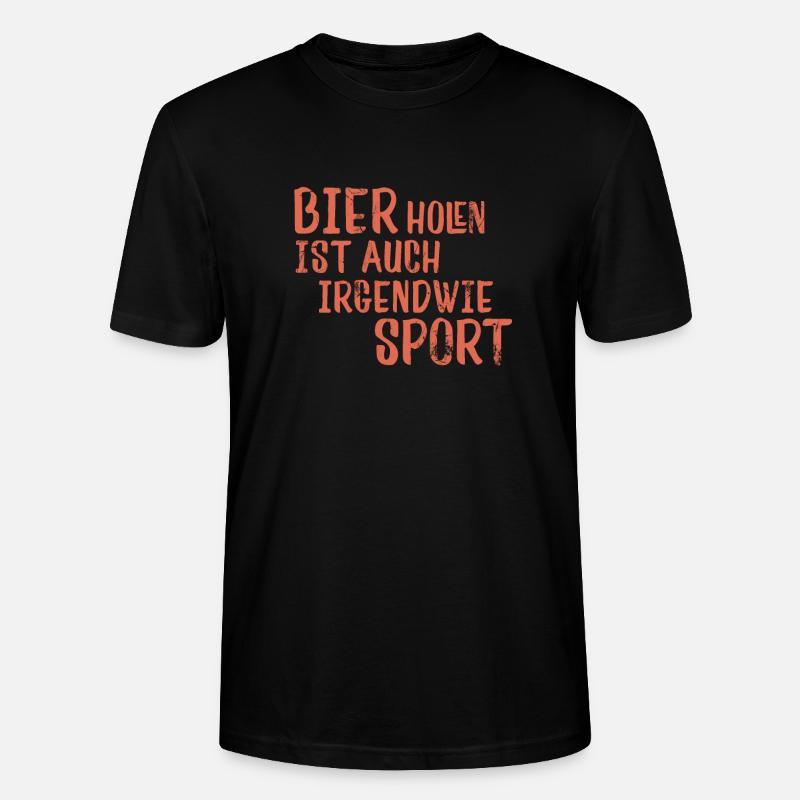 sportlicher Bier trinker - Stanley/Stella Unisex Bio-T-Shirt CRAFTER - Schwarz