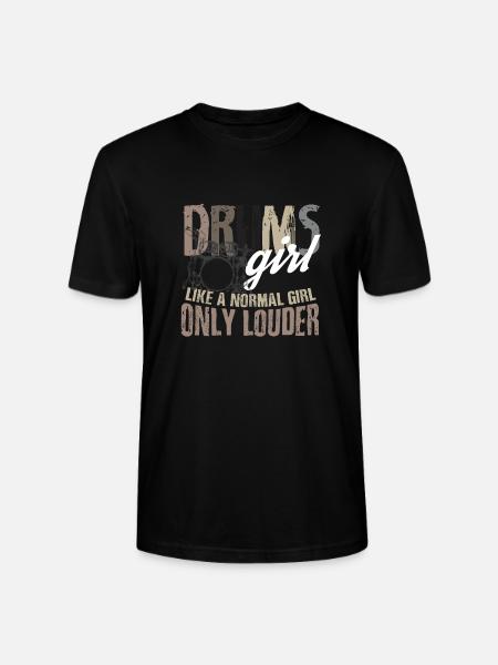 Drummer girl - Stanley/Stella CRAFTER Unisex Organic T-Shirt - black