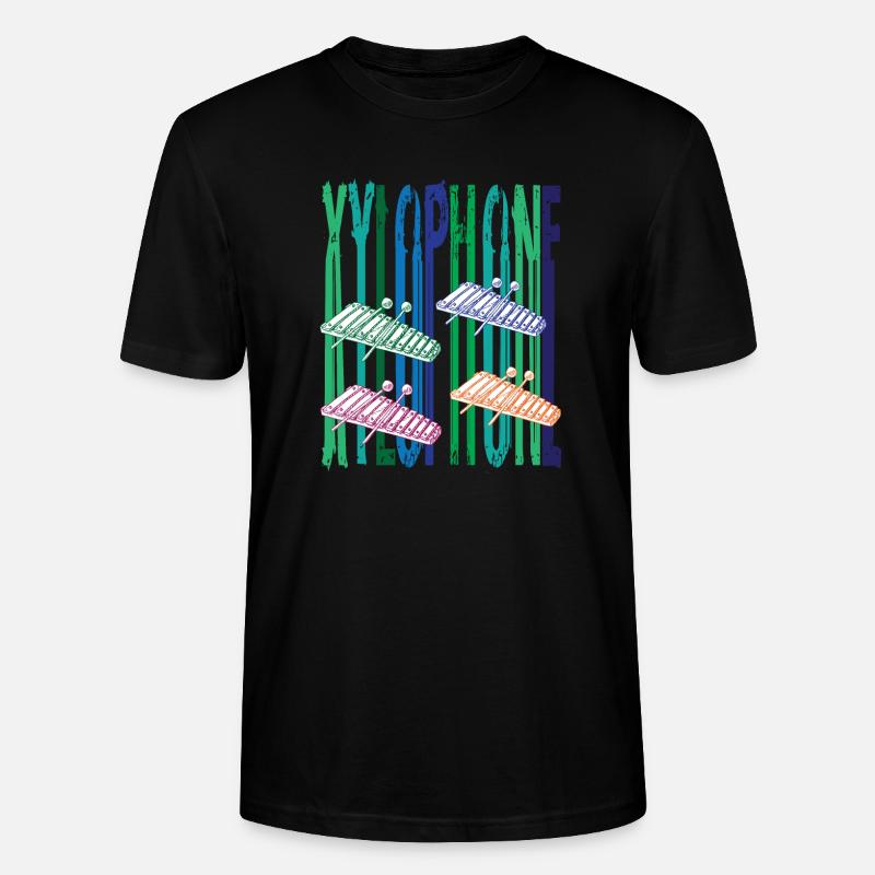 Rainbow Xylophone - Stanley/Stella Unisex Bio-T-Shirt CRAFTER - Schwarz
