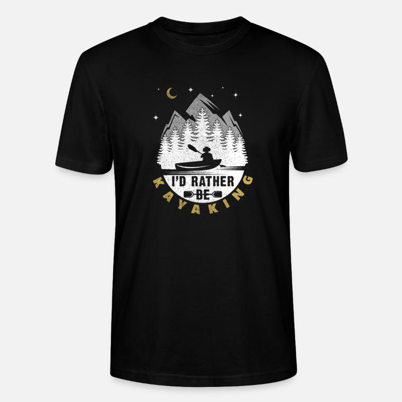 I'd Rather Be Kayaking - Stanley/Stella CRAFTER Unisex Organic T-Shirt - black