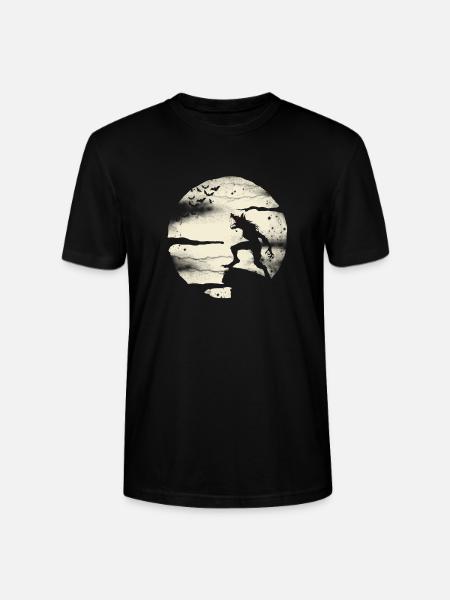 Werewolf With The Full Moon - Stanley/Stella CRAFTER Unisex Organic T-Shirt - black