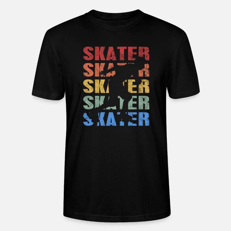 Vintage Retro Style Inline Skater Rollschuhe - Stanley/Stella Unisex Bio-T-Shirt CRAFTER - Schwarz