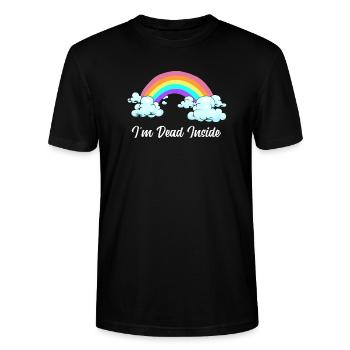 Depression Innerlich Tot Depressiv Einsam Traurig - Stanley/Stella Unisex Bio-T-Shirt CRAFTER - Schwarz - Vorne - Alina (178cm) & Michal (187cm)