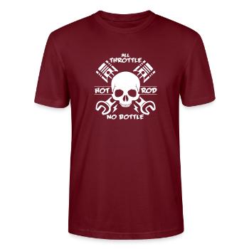 Hot rod - T-shirt bio CRAFTER Stanley Stella Unisexe - bordeaux - Devant - Alina (178cm) & Michal (187cm)