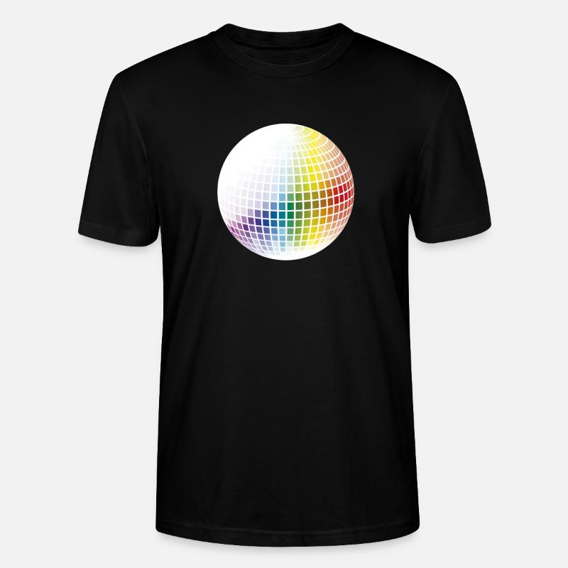 Regenbogen-Disco-Kugel - Stanley/Stella Unisex Bio-T-Shirt CRAFTER - Schwarz