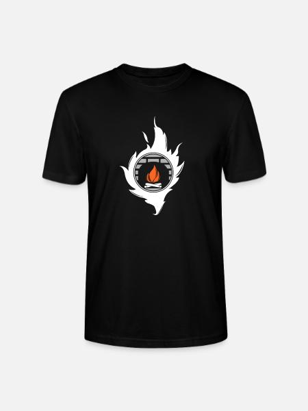 Fireplace fire gift Christmas - Stanley/Stella CRAFTER Unisex Organic T-Shirt - black